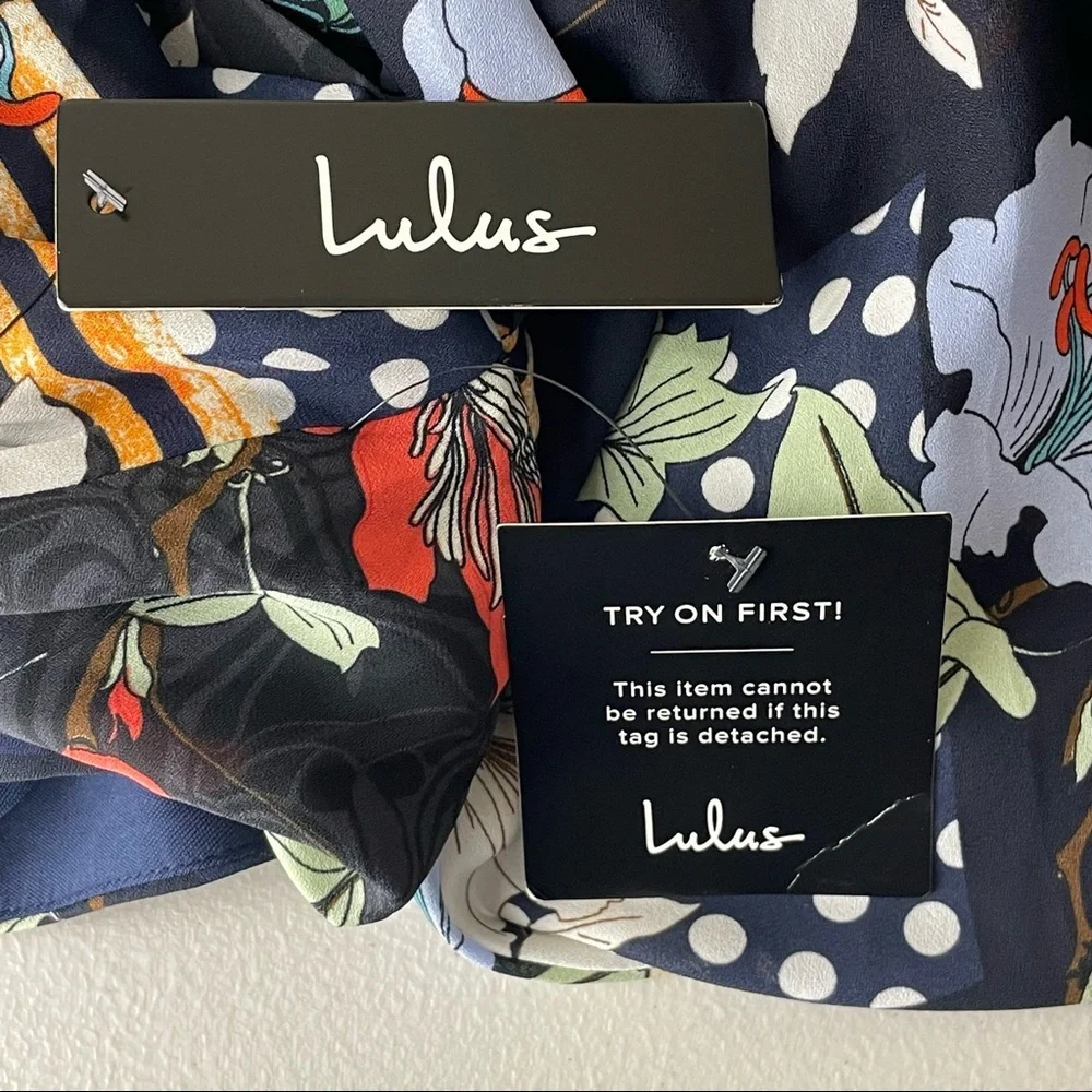 LULU’S NWT ALL MIXED UP FLORAL PATTERN MAXI DRESS SMALL BLUE WHITE MIX PRINTED - Picture 4 of 7